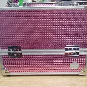 Caboodles Pink and Silver Makeup Organizer